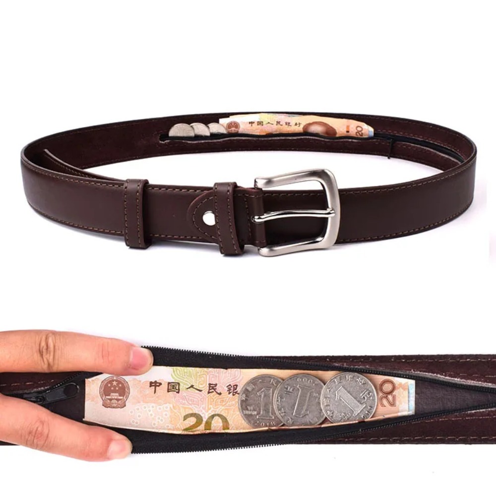 Money Belt Hidden - Cinturón de Seguridad con Cremallera para