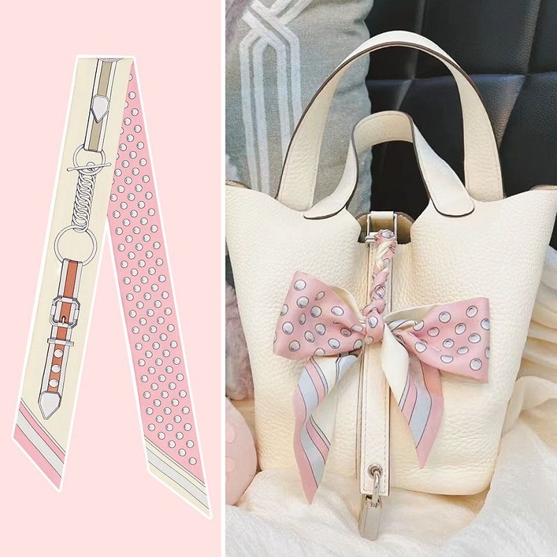 Travel Accessories Aesthetic - Bufanda de lunares rosa de verano