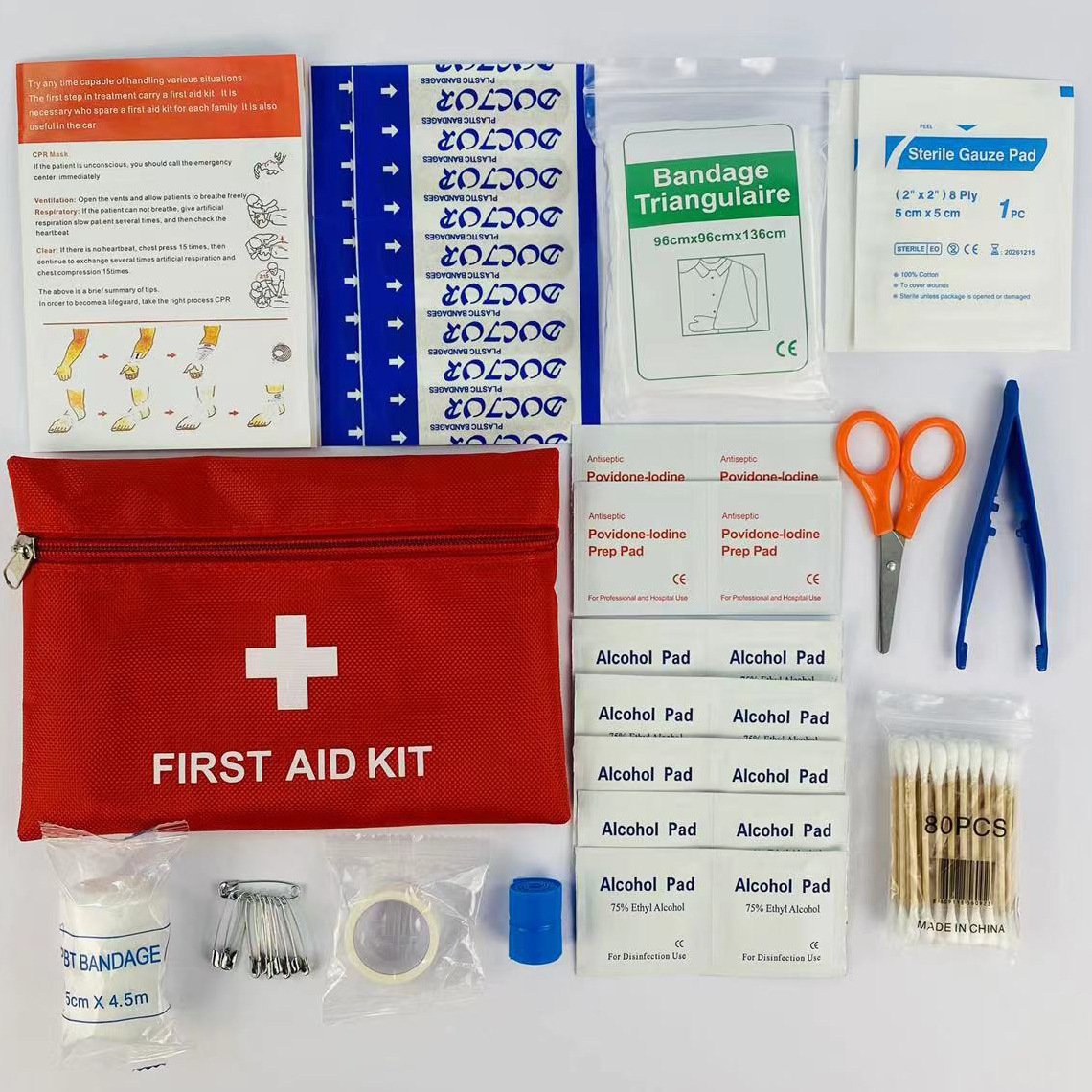 First Aid Travel Kit - Kit de Primeros Auxilios de 14