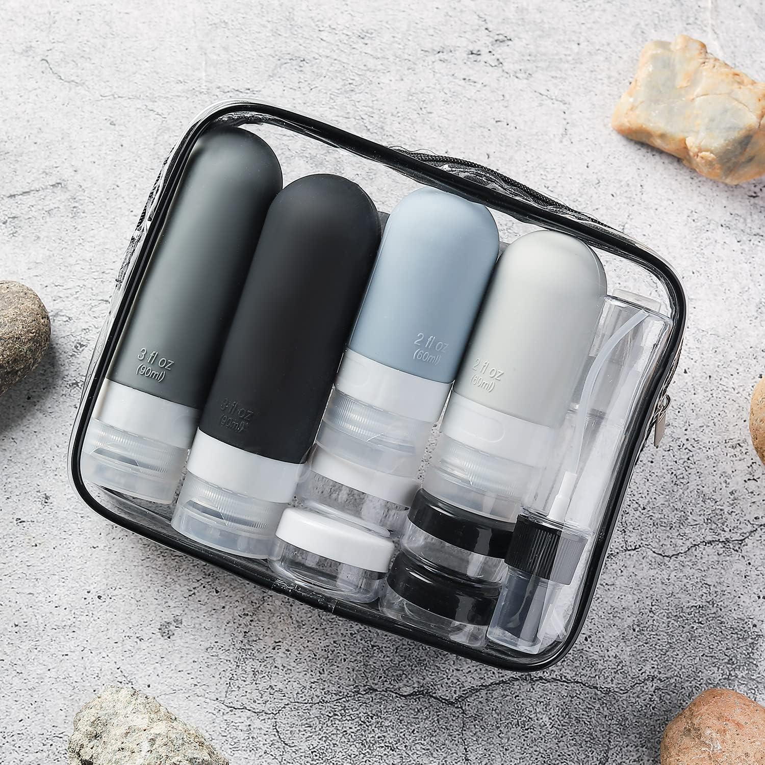 Travel Accessories Toiletry Bag - Contenedores de viaje de 16 Uds.,