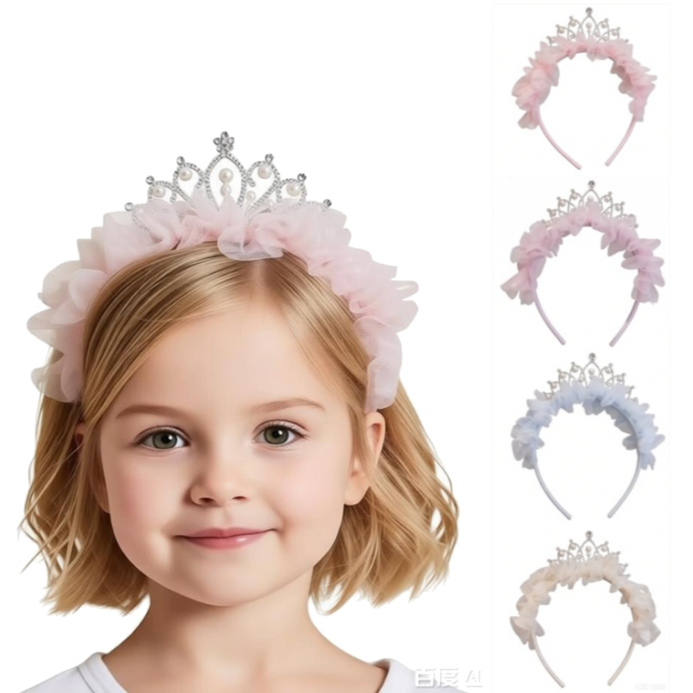 Travel Accessories For 6 Year Old - Diadema de encaje rosa y azul