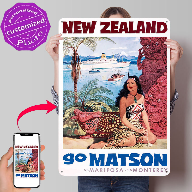 Travel Accessories New Zealand - Póster Impreso en 3D con Textura