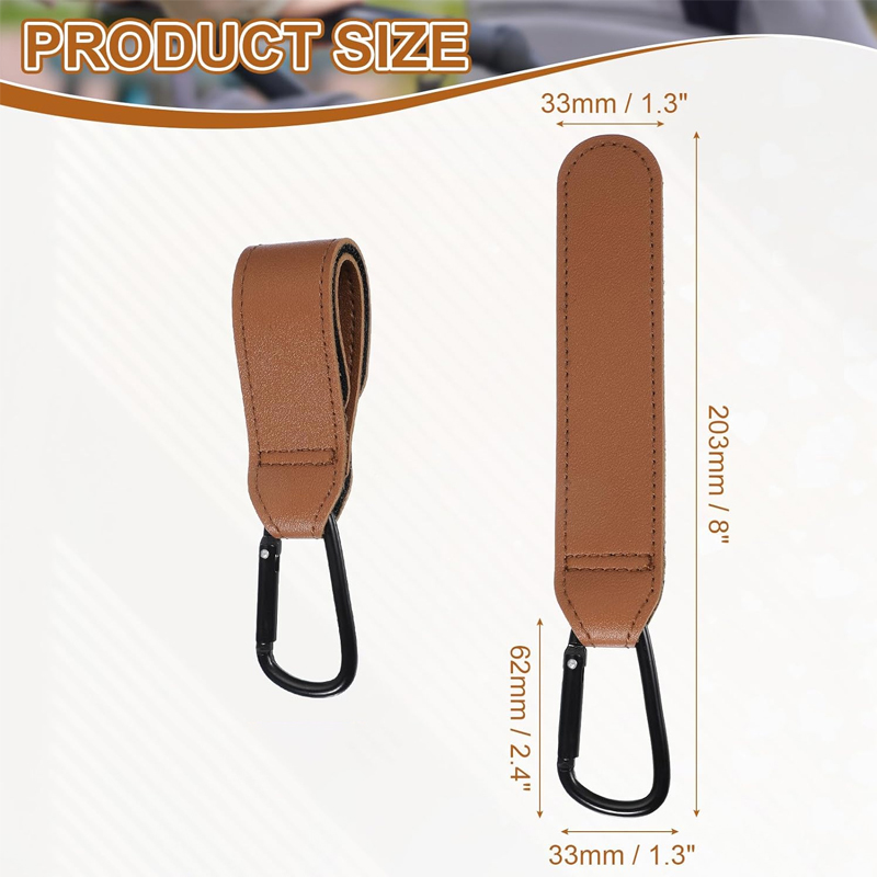 2 Ganchos de Cuero para Carrit - Travel Accessories For 6 Year Old reseña y precio