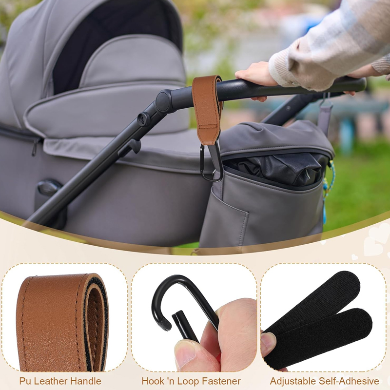 2 Ganchos de Cuero para Carrit - Travel Accessories For 6 Year Old reseña y precio