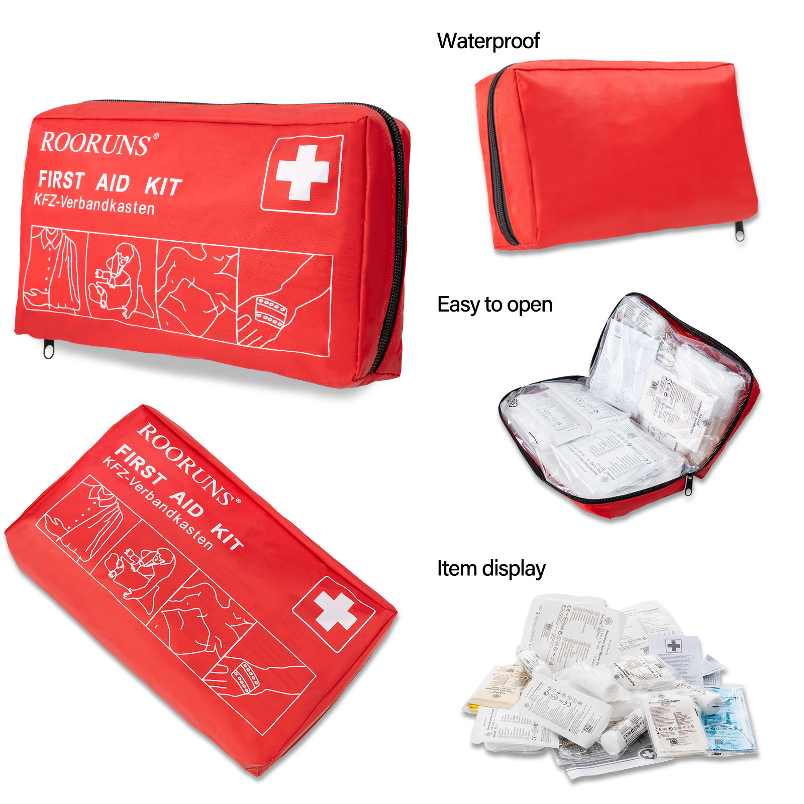 ROORUNS Botiquín de primeros a - First Aid Travel Kit reseña y precio